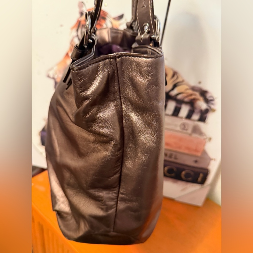 Coach Soho East West  Bronze  Leather Tote Bag - Picture 3 of 14